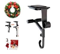 Rose Garland Holder,2025 New Heavy Duty Christmas Decoration Stand,2in1 mantel hangers for garland,Adjustable Metal Mantle Hooks,No Drill, Holds Up to 20 lbs, for Christmas Decoration (1PCS)