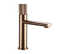 Rose Gold Bathroom Basin Faucet Brass Single Handle Cold And Hot Water Mixer Brushed Gold Rose Tap