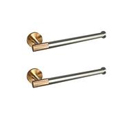 Rose Gold Brushed Wall Mount Clothes Hook Toilet Paper Holder Towel Bar Kitchen Facilities Bathroom Accessories,2 PCS Paper Holder (2 Pcs Towel Ring)