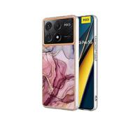 (Rose Gold)compatible Xiaomi Poco X6 Pro 5G/ Redmi K70E 5G TPU Case Electroplating Edge Phone Cover Gift