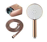 Rose Gold Handheld Shower Head Set High Pressure Handheld Showerhead Set with 3 Mode, Universal ABS Handheld Shower Sprayer with ABS Holder and 1.5M Stainless Steel Shower Hose
