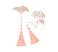Rose Gold Hollow Bookmark Elegant sculant Metal Bookmarks with Tassel for Women Readers Office Gift In colowing Steel Plating 2pcs Set 7x17cm 6x21cm