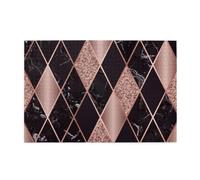 Rose Gold Marble Rose Black Geometric1