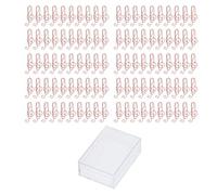 Rose Gold Metal Clips Portable Mini Lovely Note Shape Box Office Supplies pour la classification des documents