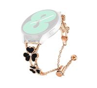 (Rose Gold, Multicolor) For Garmin vivoactive 5/GarminActive 5 Watchband Heart Clover Decor Zinc Alloy Metal Strap