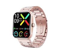 (Rose Gold, Multicolor) Smart Watch SOS Bluetooth Call Bracelet Blood Sugar Monitoring Fitness Tracker (Steel Strap) - Rose