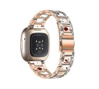 (Rose Gold/Nougat Pattern,Multicolor)Fitbit Versa 4 Watch Band Replacement Straps - Compatible with Versa 4 Smartwatch