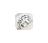 Rose Gold plaqué 925 argent sterling hawaïen princesse plumeria fleur de fleur promesse promesse de fiançailles de mariage empilables Bands de fleurs de rose gravés pour femmes (rose or 9#),