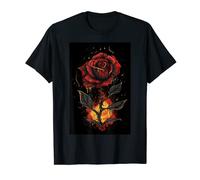 Rose gothique brûlant - Rose emo - Motif rose foncé T-Shirt