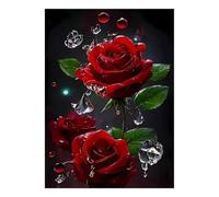 Rose Goutte d'eau Puzzle, 1000 Pièces Jeu D'intérieur Adulte | 38x26cm Carton, Exercice Mental, Ajustement Précis, Amateurs De Puzzles, Réduction Du Stress