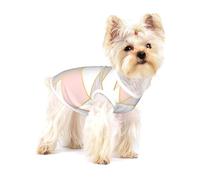 Rose Gris Géométrique,T-Shirt sans Manches en Coton pour Animaux de Compagnie, Gilet Respirant, Extensible et Doux,S