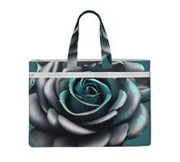 Rose gris sarcelle 26 x 38,1 cm, sac à main 2 poches zippées, grande capacité pour les dossiers - Idéal pour les travaux manuels et les voyages, Stu