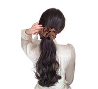 Rose Hairpiece Hair Extensions Queue de Poney Cosser Coiffe Chignons Montrer Petit Visage Perruques Bouclées Polyvalentes Quotidien Tressé Polyvalent