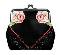 Rose Heart Love Porte-Monnaie Kiss Lock Change Purse Vintage Trinkets Pouch