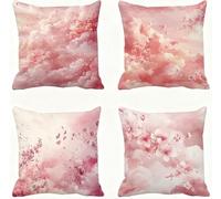 Rose Housse Coussin 40x40 RêVe Taie Oreiller 40x40 Lot de 4 Super Doux Protege Oreiller 40 x 40 Decoration Automne Taie D'oreiller Carrées Coussin Canape, pour Maison Chambre Canapé Chaise E - 944