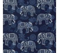 Rose & Hubble Tissu pour enfant motif cachemire mandala éléphant 100 % popeline de coton 111,8 cm de large, idéal pour le matelassage et les vêtements