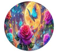 Rose Jigsaw Puzzle Jeu Difficile pour Les 1000 Piece Fleurs Brillantes Puzzles Jouet Éduchatif Idées Cadeaux Aux Adultes Et Enfants 1000pcs (67.5x67.5cm)