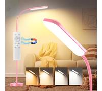 Rose Lampadaire sur pied Salon 18W 1800 LM, Dimmable LED Lampe de Sol 2700K à 6500K Températures de Couleur avec Télécommande et Contrôle Tactile et 1H Minuterie, Lampadaire Haut pour Salon Chambre