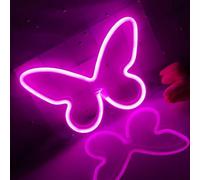 Rose LED néon papillon signe sécurité basse énergie enfants locataire Café Restaurant enfants salle de jeux fenêtre décoration parti signe garçon fille cadeau