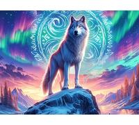 Rose Loup 500 Pieces Casse-tête Expert Confirmé en Carton sans Déformation Créatures cosmiques Magiques Très Difficile Niveau Expert Jeu De Société Collection Cadeau Premium 500 PCS/52×38cm