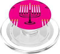 Rose Menorah Hanukkah Jewish Purim Print PopSockets PopGrip pour MagSafe