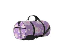 Rose mignon licorne endormie sur le nuage sac de sport sac fourre-tout sac de sport étanche avec bandoulière fermeture éclair 2 poches latérales pour hommes et femmes, sac à bandoulière de voyage et d
