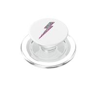 Rose Noir Gris Léopard Imprimé Foudre Boulon PopSockets PopGrip pour MagSafe