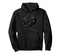 Rose Noire botaniste Jardin Fleur Rose Sweat à Capuche