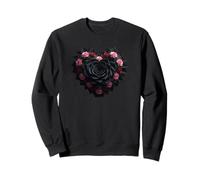 Rose Noire Romantique Gothique et mélancolique Sweatshirt