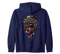 Rose Noire, Rose, botaniste et Fleur de Jardin Sweat à Capuche