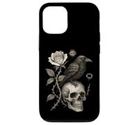 Rose occulte, crâne de corbeau, occultisme, sorcellerie, corbeau, rose, gothique Coque pour iPhone 12/12 Pro