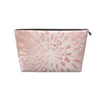 Rose Or Rose Blush Traits Dorés Rayures Brillance, Trousse de Toilette Trousse de Maquillage Sac à cosmétiques Trousse de Toilette de Voyage Portable