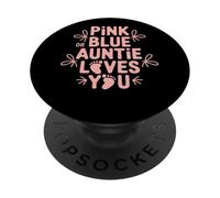 Rose ou Bleu Auntie Loves You Cute Reveal PopSockets PopGrip Adhésif