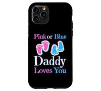 Rose ou Bleu Daddy Loves You Baby Girl Or Boy Coming Soon Coque pour iPhone 11 Pro