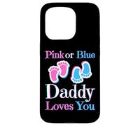 Rose ou Bleu Daddy Loves You Baby Girl Or Boy Coming Soon Coque pour iPhone 15 Pro