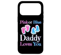 Rose ou Bleu Daddy Loves You Baby Girl Or Boy Coming Soon Coque pour iPhone 17 Pro Max