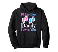Rose ou Bleu Daddy Loves You Baby Girl Or Boy Coming Soon Sweat à Capuche