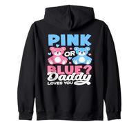 Rose ou Bleu Daddy Loves You Bear Sexe révéler bébé Sweat à Capuche