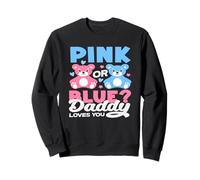 Rose ou Bleu Daddy Loves You Bear Sexe révéler bébé Sweatshirt