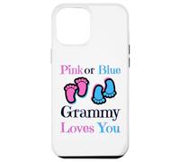 Rose ou Bleu Grammy Loves You Baby Girl Or Boy Coming Soon Coque pour iPhone 12 Pro Max