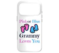 Rose ou Bleu Grammy Loves You Baby Girl Or Boy Coming Soon Coque pour iPhone 17 Pro Max