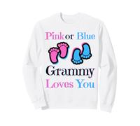 Rose ou Bleu Grammy Loves You Baby Girl Or Boy Coming Soon Sweatshirt