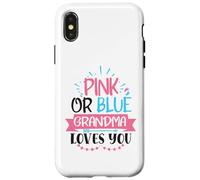 Rose ou bleu Grandma Loves You Gender Reveal Grandmother Coque pour iPhone X/XS