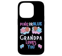 Rose ou Bleu Grandpa Love You Baby Shower Révélation Pap Coque pour iPhone 14 Pro