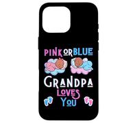 Rose ou Bleu Grandpa Love You Baby Shower Révélation Pap Coque pour iPhone 16 Pro Max