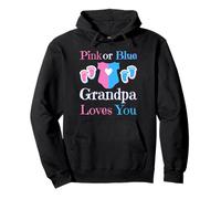 Rose ou Bleu Grandpa Loves You Dad Baby Shower Révélation du Sexe Sweat à Capuche