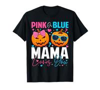 Rose ou Bleu Mama Loves You Pumpkin Halloween Révélation du Sexe T-Shirt