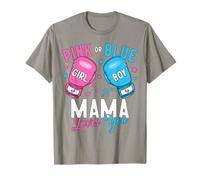 Rose ou bleu « Mama Mom Loves You Boxing » pour révéler le sexe T-Shirt