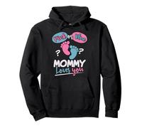 Rose ou Bleu Mommy Loves You Sexe révéler Le Sexe du bébé Sweat à Capuche
