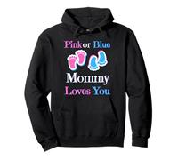 Rose ou Bleu MommyLoves You Baby Girl Or Boy Coming Soon Sweat à Capuche